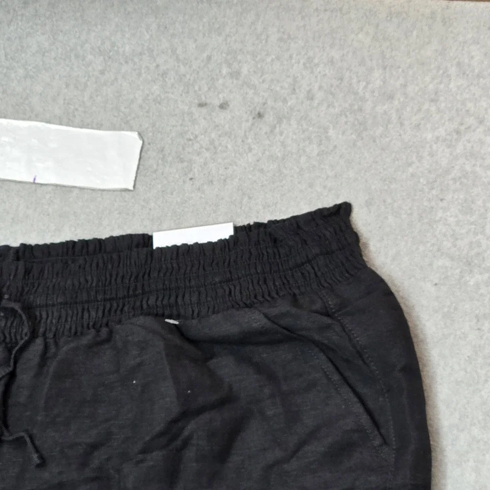 Lane Bryant Women Pants 22/24 Black Linen Wide Leg Baggy Coastal Beach NWT